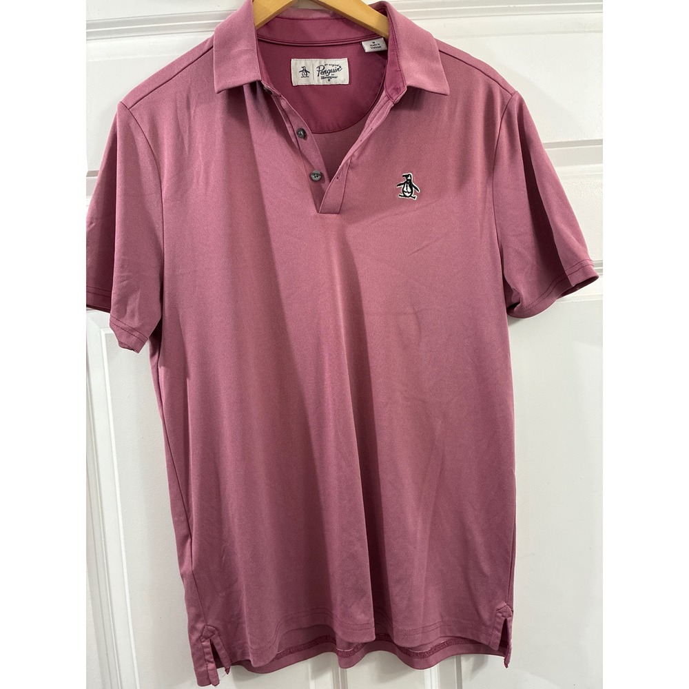 Original Penguin Mens Maroon Short Sleeve Pique Polo Shirt Size M